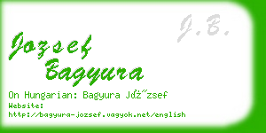 jozsef bagyura business card